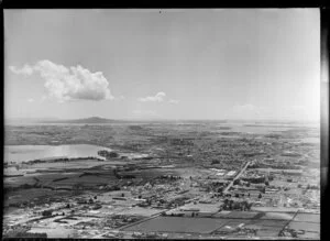 Mangere and Otahuhu, Auckland showing Rangitoto Island in the distance