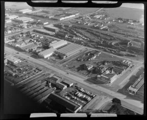 Invercargill, showing businesses and railway yards