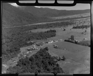 Weheka, Fox Glacier, West Coast Region, including houses and Weheka School