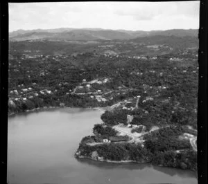 Wood Bay, Titirangi waterfront, Auckland, including houses
