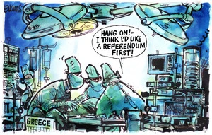 Evans, Malcolm Paul, 1945- :'Hang on! - I think I'd like a referendum first!' 3 November 2011
