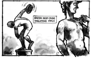 Evans, Malcolm Paul, 1945- :'Greek debt crisis threatens Italy.' 8 November 2011