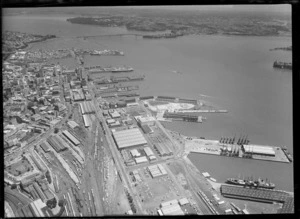 Auckland waterfront and rail yards