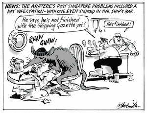 Smith, Ashley W, 1948- :News - The Aratere's post Singapore problems include... 21 November 2011