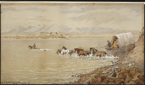 Aubrey, Christopher, fl 1868-1906 :Ford, Jacob's River n[ea]r Wrey's Bush. 1887.