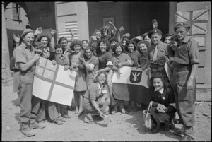 Italian women in the newly liberated town of Massa Lombarda