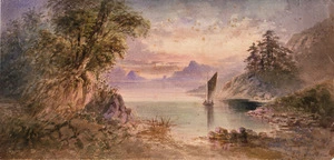 Raworth, William Henry, 1821-1904 :Akaroa Harbour, 1876