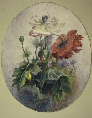 [Hodgkins, Isabel Jane 1867-1950] :[Flower study. 1880s?]