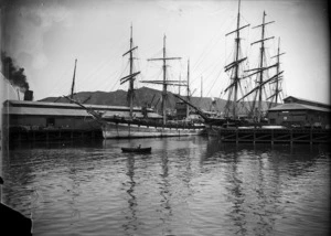 The ships Akaroa and Oamaru, berthed in Wellington