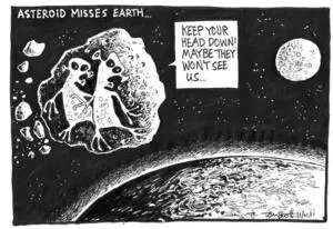 Scott, Thomas, 1947- :Asteroid misses Earth. 11 November 2011