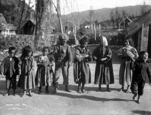 Children performing a haka
