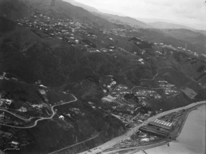 Aerial view over Kaiwharawhara, Wellington