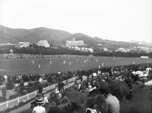 Cricket game at the Basin Reserve, Wellington