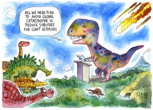 Global catastrophes and the dinosaurs