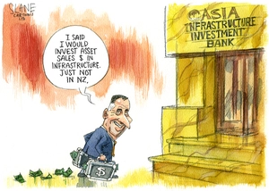 Government's investment in asset sales outside of NZ
