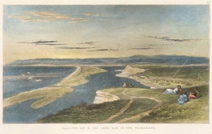 Brees, Samuel Charles 1810-1865 :Palliser Bay and the sand bar of the Wairarapa / Drawn by S C Brees. [Engraved by Henry Melville. London, 1847]. [No] 44, Plate 15.