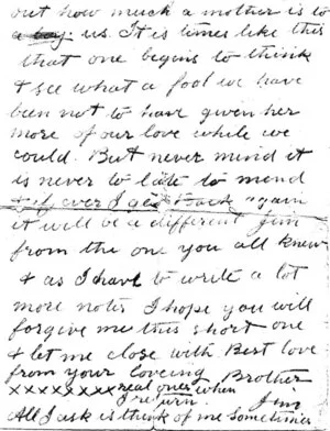 A letter from Jimmie Grant to his sister, written while departing New Zealand during World War 1