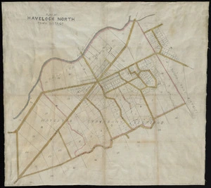 [Havelock North Road Board] :Plan of Havelock North town district [ms map]. [ca.1880]
