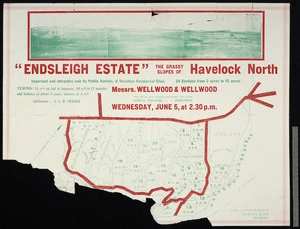 "Endsleigh estate", the grassy slopes of Havelock North / Rochfort & Son, surveyors.