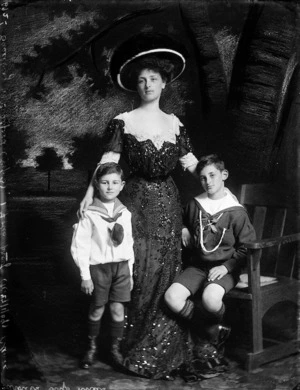 Annie Maud Caselberg and her sons