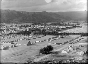 Looking down on Trentham Military Camp, Upper Hutt