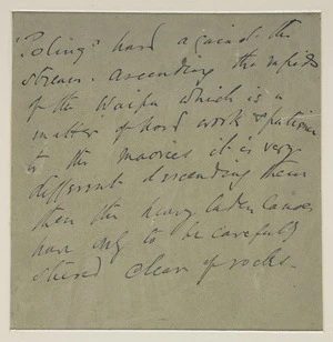 Backhouse, John Philemon, 1845-1908 :[Explanatory text (in mss) about the picture on the following page]