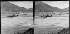 [Gold?] dredges, [Shotover River?], Queenstown, Central Otago