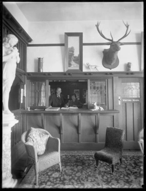 Office and lobby of a private hotel