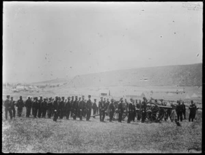 Soldiers at Hillsborough military camp, Christchurch