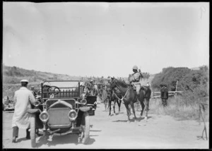 Scene with mounted troops, during World War I