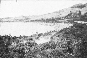 Diggers swimming on the beach between ANZAC and Suvla, Gallipoli