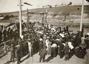 Opening of Ferry Bridge, Heathcote, by George Fowlds, Minister for Education