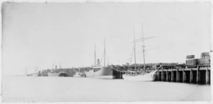 Ships berthed at a wharf in Westport, West Coast