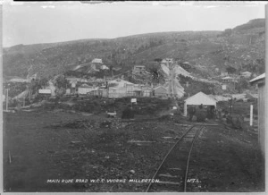 Lock, Henry Thomas, fl 1885-1910? :Main rope road, Westport Coal Company works, Millerton, West Coast
