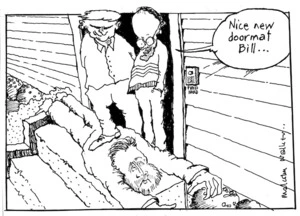 "Nice new doormat Bill..." Sunday News, 16 August 2002