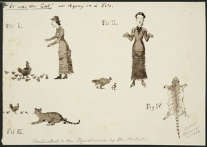 Walsh, Philip 1843-1914 :"It was the cat" an agony in 4 fits; dedicated to the Sportsman by the artist. Feb. 1882.
