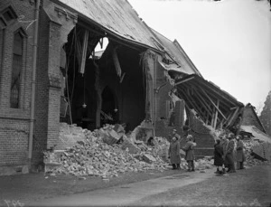 St Matthew's Church, Masterton, damaged by the 1942 earthquake