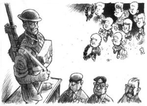Evans, Malcolm 1945- :[Anzac day and the new generation]. New Zealand Herald, 25 April 2001.