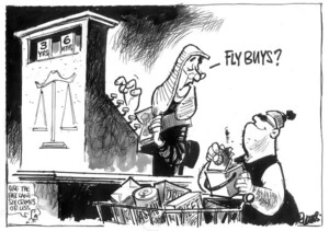 Evans, Malcolm, 1945- :Fly buys? New Zealand Herald, 11 June 2003.