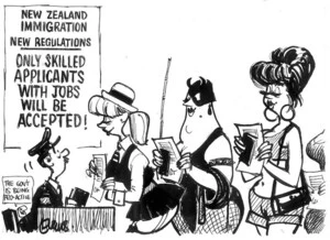 Evans, Malcolm, 1945- :New Zealand Immigration - new regulations. New Zealand Herald, 3 July 2003.