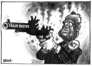Evans, Malcolm, 1945- :Fraud Buster. New Zealand Herald, 6 March, 2003.