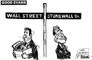 'Good Evans'. Wall Street, Stonewall St. 17 September, 2008