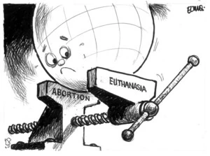 Evans, Malcolm, 1945- :Abortion/Euthanasia. New Zealand Catholic, 10 August 2003.