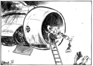 Evans, Malcolm, 1945- :[Santa sucked int aircraft engine] New Zealand Herald. 10 December, 2002.