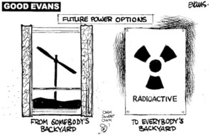 'Future power options'. 'From comebody's back yard'. 'To everybody's back yard'. 29 May, 2008