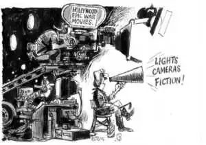Evans, Malcolm 1945- :Lights, cameras, ficton! Hollywood epic war movies. New Zealand Herald, 11 June 2001.