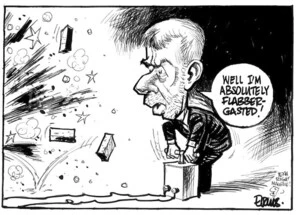 Evans, Malcolm, 1945- :Well I'm absolutely flabbergasted. New Zealand Herald, 15 July 2003.