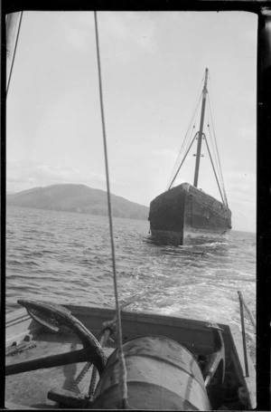 Valmarie at a ship-breakers yard in Whakatahuri, Pelorus Sound, Marlborough