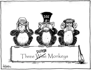'Three wise / dumb monkeys'. 10 January, 2008