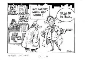 "Nice suit Tony, Saville Row Worsted?" "Teflon, off the rack.." 30 January, 2004